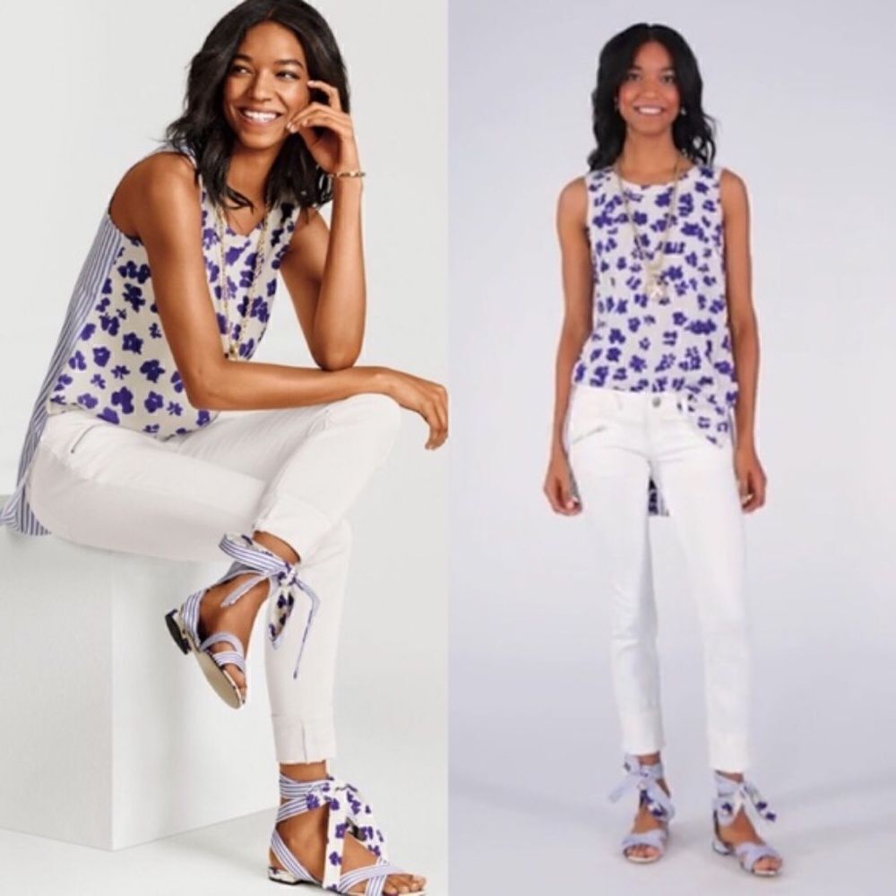 Women"s CAbi Hi - Lo Floral Sleeveless Tunic Top XS